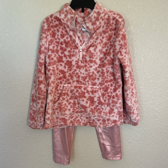 Kids Jumping Beans quarter zip fleece and leggings in a size 6 - Picture 1 of 8